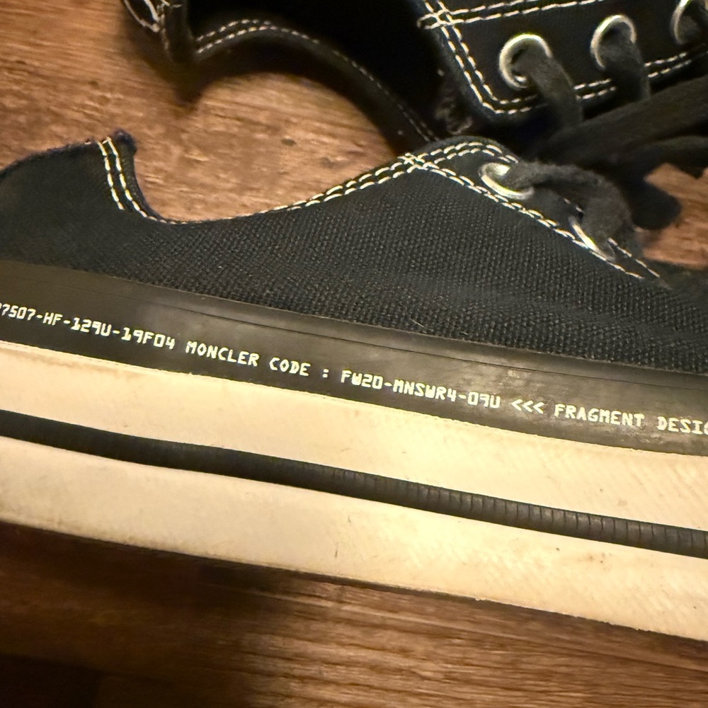 Converse Fragment Design x Moncler x Chuck 70 Low Black size mens 6,5 womens 7,5 - Picture 3 of 10
